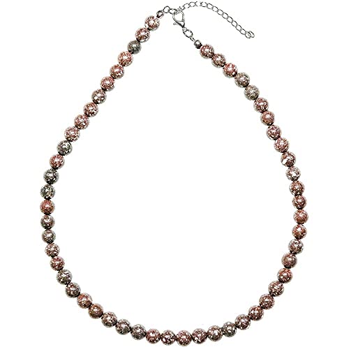 Collier en porphyre impérial rouge contre la grisaille des bijoux ternes 6mm