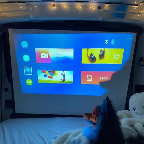 Pantalla de proyector de dominadas retráctil portátil ligera interior exterior para videoproyector 6