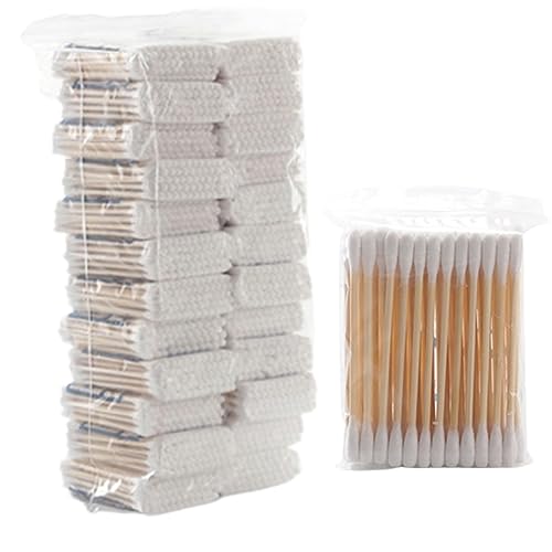 2000 Pcs Cotton Swabs, Cheap Natural Cotton Swabs, 7.2cm Double Tip Cotton Swab for Home, Makeup, Beauty Salon - Fluorescent Agent Free