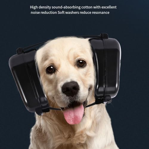 Hunde Ohrenschützer für Gehörschutz 29DB NRR, Ohrenschützer Lärmschutz, Bequeme Passform, Hund Gehörschutz Ohrhörer für Feuerwerk, Gewitter, belebte öffentliche Räume, 10x10.5x11.5CM