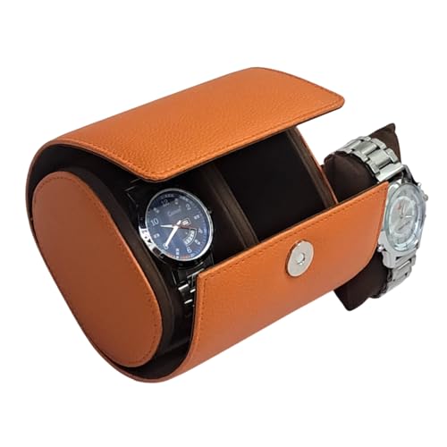 Image of THE CASE Luxury Watch Roll Case - Travel Watch Organizer-Watch Travel Case for 2 Watches | PU Leather Portable Gift Box for Watch Collectors