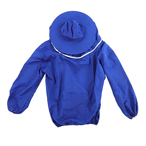 Bienenzucht im Freien schützende Schleierjacke atmungsaktiv (Blau)