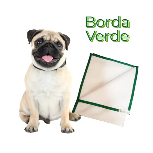 Tapetes Higiênicos Reutilizáveis e Laváveis para Pets Tam G (70 x 90 cm) (Borda Verde)