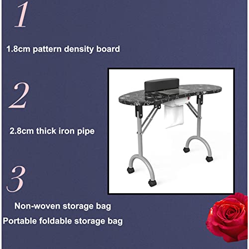 Tragbarer Nageltisch, Abnehmbarer Nageltisch, Ein Techniker-Arbeitsplatz für professionelle Manikürenägel, Faltbarer… – Bild 8