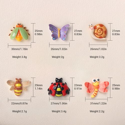 Imanes decorativos mariposa para refrigerador 6 pcs miniatura 3