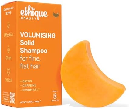 Ethique Volumizing Shampoo Bar with Biotin for thin, fine hair - Plastic-Free, Vegan, Cruelty-Free, 3.88 oz - Formerly Sweet & Spicy - Formerly Sweet & Spicy