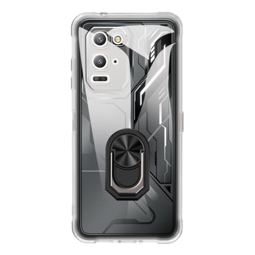 UOGNADGD �t���L�V�u���P�[�X + �����O�z���_�[ Blackview Fort 5 �Ƃ̌݊������� �ϏՌ��J�o�[���}�O�l�b�g�����J�X�^�C���X�^���h (�N���A+�u���b�N�����O)