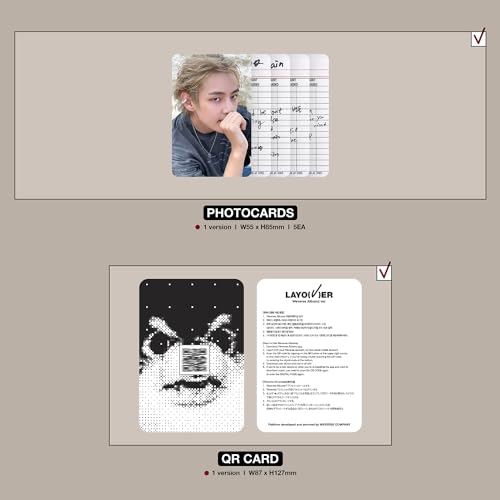 V - [Layover] (WEVERSE ALBUMS Ver.) Out Box + Photobook + Lyric Book + Photocards + QR Card + 2 Extra Photocards