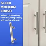 MSC 20 Pack Silver Kitchen Cupboard Handles - 128mm Hole Centers Kitchen Door Handles for Wardrobe & Drawer, Stainless Steel T-Bar Silver Cabinet Pulls with Screws - Image 5