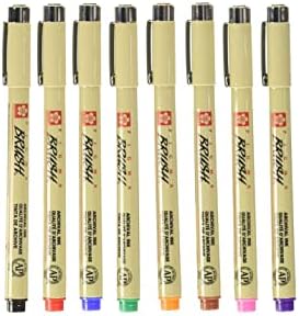 Sakura Pigma Brush 8 Color Set Water based pigment with brush nib image 2