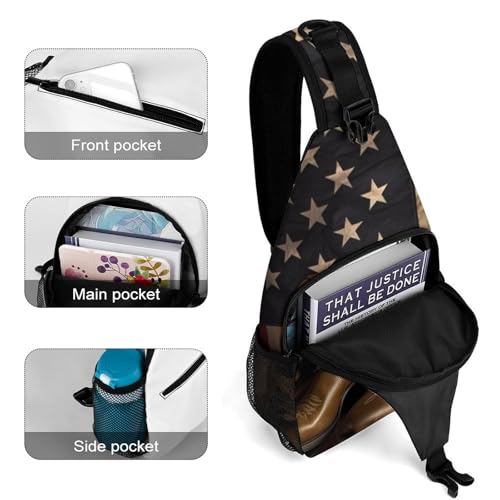 Mochila Sling con bandera americana y botas de vaquero miniatura 4