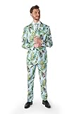Suitmeister Men's Suit - Summer Tropical Beer Outfit Slim Fit - Blue