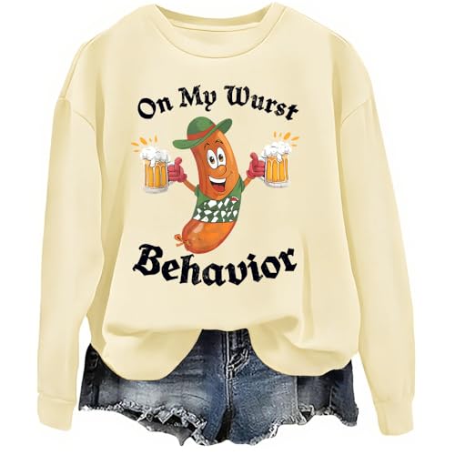 Oktoberfest On My Wurst Behavior Sweatshirt On My Wurst Behavior Oktoberfest Hoodie Unisex