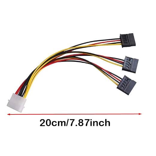 Cable de datos IDE 4pin a Sata 3 pack 20cm negro miniatura 2