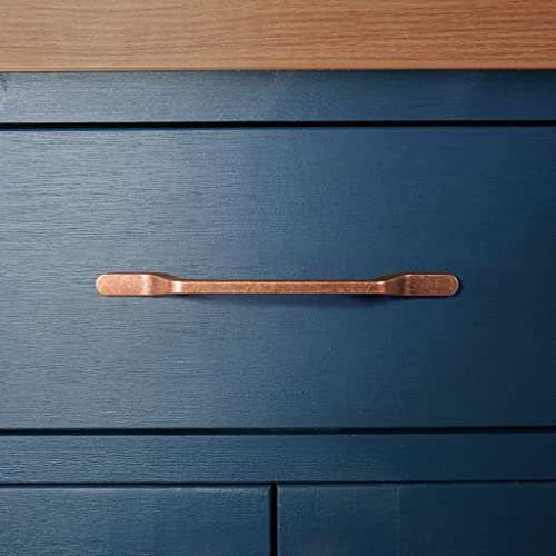 Goo-Ki 6 Pack 5" Hole Center Kitchen Cabinet Hardware Antique Copper Drawer Pulls - Retro Bar Handle For Dresser Cupboard, Red Bronze Pull For Bathroom Closet Wardrobe, 1751-Ac-128 #TOP2