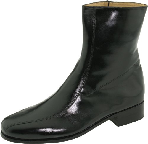 Nunn Bush Men Bristol Bicycle Toe Side Zip Boot, Black, 7.5 X-Wide US