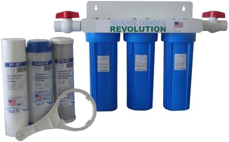 Whole House 3-Stage Water Filtration System, 3/4" Port with 2 valves and Extra 3 Filters Set