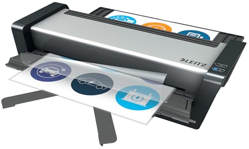 Leitz, Plastifieuse de documents ILAM A3 Touch Turbo Pro, 250µ, plastifie un document A4 en 15s,...