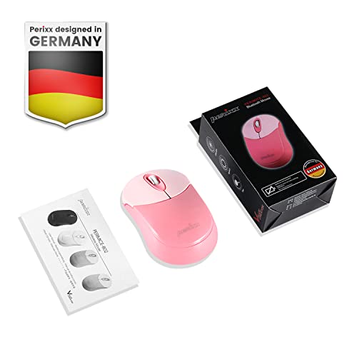 Image of Perixx PERIMICE-802PK Wireless Bluetooth Mouse - Portable Design - Compatible with Windows, iOS, and Android PC, Laptop, Tablet, and Smartphone - Pink (12141)