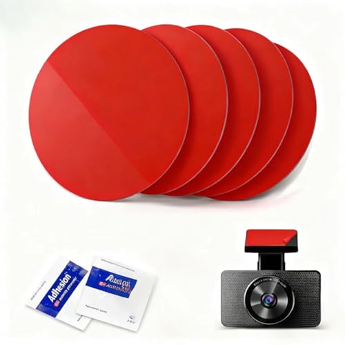 Image of Adhesive Sticky Pads, 4pcs Round 2.2 inch Heat Resistant Double-Sided Sticker Replacement,Double-Sided Adhesive Pads for Dash Cam