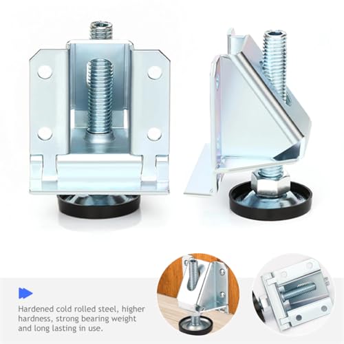 Patas regulables para muebles en acero laminado frío con tornillos pack de 4 5