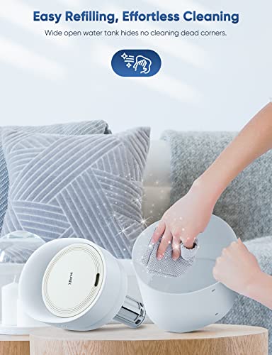 Xburan Cool Mist Humidifiers For Bedroom, 3.5L Top-Fill Air Humidifier & Essential Oil Diffuser With Ambient Light, 3 Mist Levels, Quiet Operation, 32-Hour Duration, Humidifiers For Large Room Baby Plants,White #TOP4