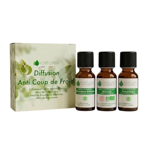 VOSHUILES - Kit Diffusion Anti Coup de Froid - 3 Huiles Essentielles