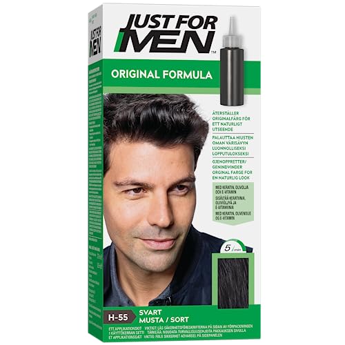 Just for Men El color del cabello negro de fórmula original restaura el color natural y le da un aspecto natural, H55