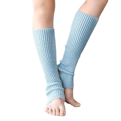 bopely 1 Par De Calcetines De Yoga De Mujer Tejidos Largos Calentadores De Pierna De Pierna Acanalada Calcetines De Pierna De Rodilla Cover