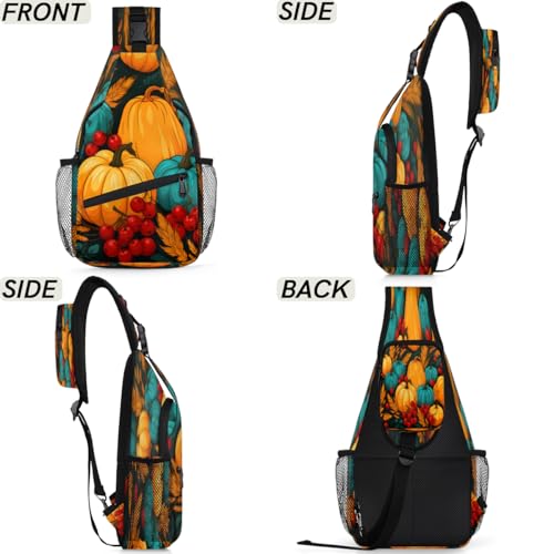 Mochila tipo bandolera azul para viaje y senderismo miniatura 6