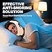Holinee Anti Snoring Chin Strap, Chin Strap for Sleeping Adjustable High Elasticity Traceless, Comfortable Stop Snoring Solution, Breathable and Reusable Anti Snoring Devices for Men and Women (Beige)