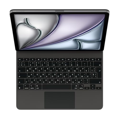 Apple Magic Keyboard Case für das 13" iPad Air (M3), besonders angenehmes Tippen, integriertes Trackpad, Ukrainisch - Schwarz