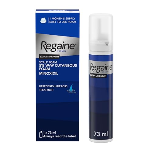 Regaine For Men Extra Strength Foam - Scientifically Proven To Help Stop Hereditary Hair Loss - Minoxidil Foam for Hair Regrowth - 73ml Packaging may vary