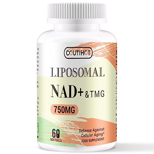 COUTIHOT Liposomal NAD+ 500mg with TMG 250mg - Direct NAD+ Supplement (Not a Precursor) | Liposomal Delivery for Efficient Nutrient Absorption | High Strength, Non-GMO Formula (60 Count (Pack of 1))