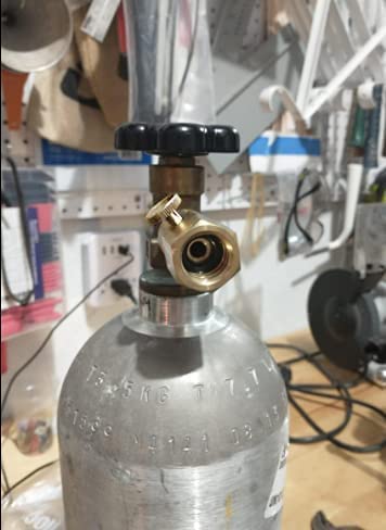 PERA Household Soda Bottle Soda Water Cylinder CO2 Refill Connector Adapter Accessories,Soda CO2 Adapter CGA320 to TR21.4