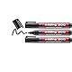 edding 300 Permanentmarker - schwarz - 3 Stifte - Rundspitze 1,5-3 mm - wasserfest, schnell-trocknend - wischfest - für Karton, Kunststoff, Glas, Holz, Metall, Glas