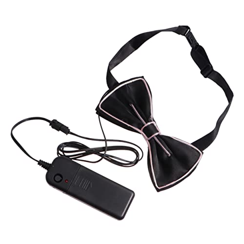 Beavorty Light Blue Luminous Bow Tie LED Glowing Party Tie for Performance and Dress Up Events Durable Material No Battery Included for Special Occasions and Memorable Moments