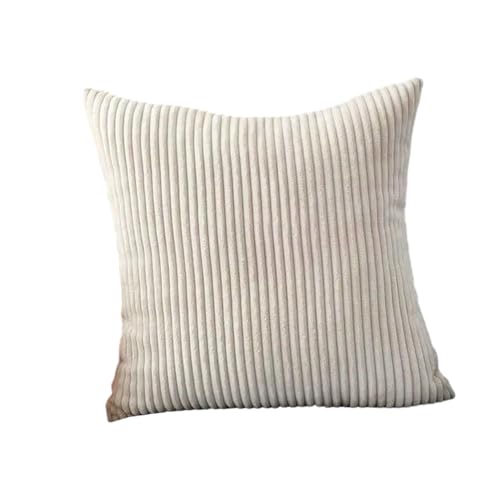 Generisch 2 pezzi White Corduroy Cushion Cover Soft Living Room Divano Throw Pillow Cover Stile Nordic Style Pillowcase Home Decor - Bianco 30 x 50 cm