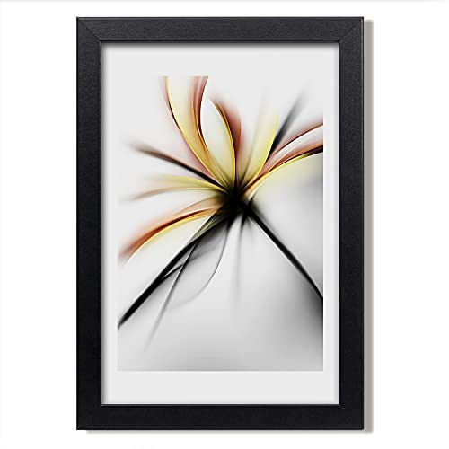 Cadre 20x30 cm Fleur Abstraite Peinture Moderne Tulup en Bois MDF Décoratif