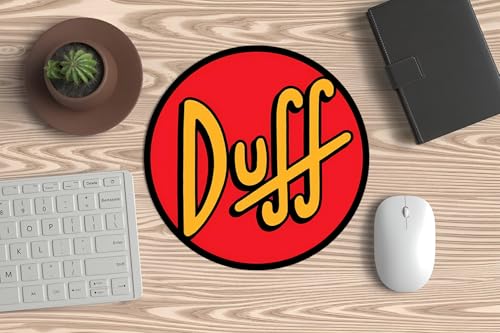 Alfombrillas para Mouse, Ratón de PC o Portátil - Duff. La Cerveza preferida del ocioso Homer y Seguro Que la Tuya, ¡¡Deja Todo y a Tomar Cerveza Frente a la Tele!!