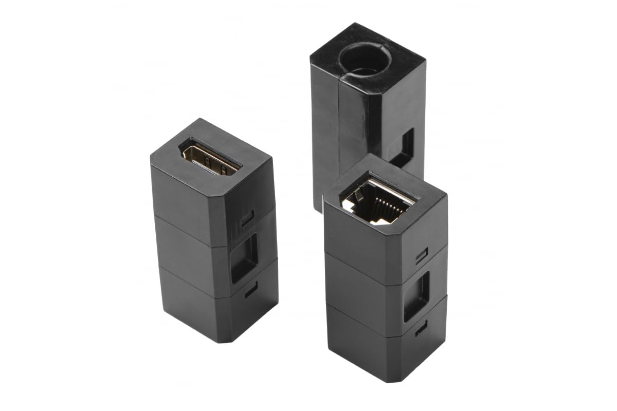GTV Gniazdo meblowe Charger Plus, ładowarka indukcyjna 5 W, USB-A/HDMI/RJ-45, bardzo płaski profil, idealne do biurka i blatów kuchennych