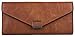 Produktbild styleBREAKER Damen Portemonnaie mit Umschlag und separatem Kartenetui, Metallschnalle, Druckknopf Geldbörse 02040128, Farbe:Cognac