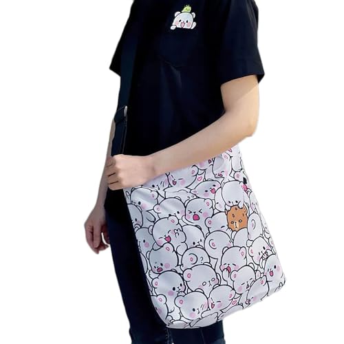 Overwhelmed Cross Body Sling Bag Authentic Merchandise Unisex Women Men Adjustable Multipurpose with Zipper Pocket for Travel Casual Shopping Fun Cute Adorable Durable Polyester4