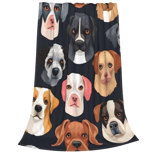 Couverture micro polaire chien plaid chaud ultra doux lit 203cm