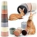 Iffitya 8 Pcs Stacking Cups for Rabbits, Colorful Bunny Toys for Rabbits and Small Animals, Nesting Rabbit Toys of Different Sizes, Bunny Stacking Cups for Hiding Food and Playing