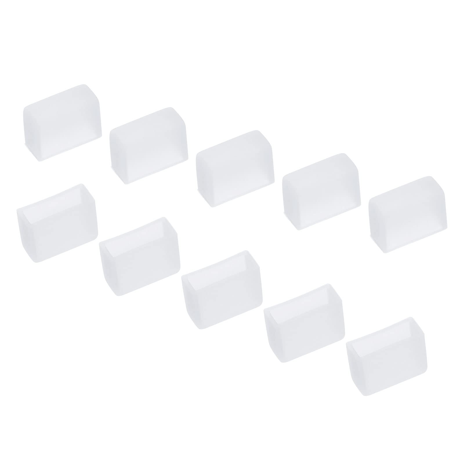 YOKIVE 60 Pcs Silicone Plugs, LED Tube Strip End Cap Cover Waterproof, Great for Office Home (White