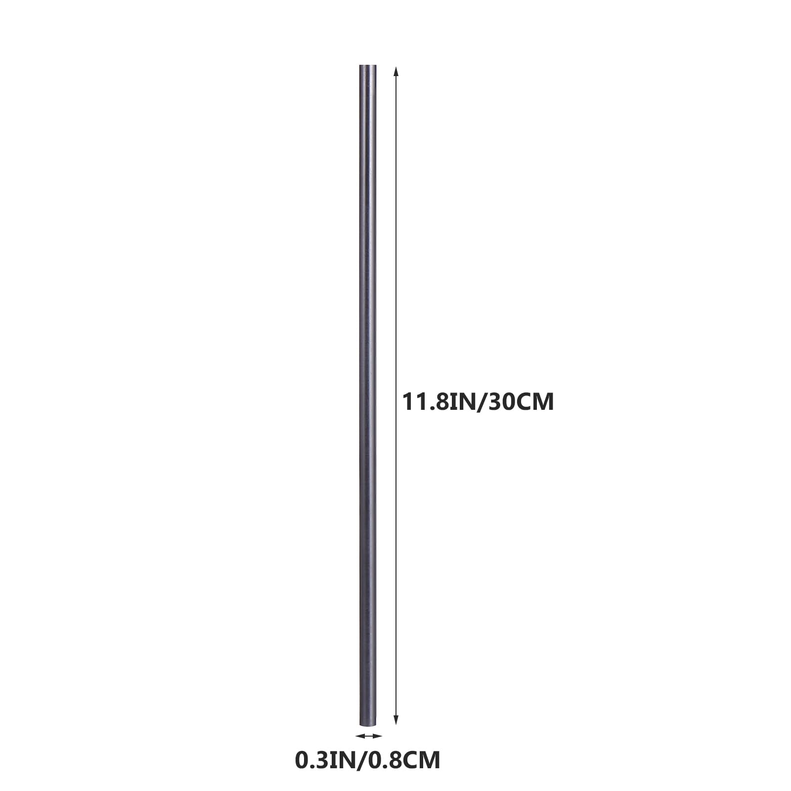 2PCS Grafite Crogiolo Mescolare, Grafite Asta di fusione fusione raffinazione oro argento rame per la fusione di gioielli laboratorio esperimento grigio (Φ8-300 mm)