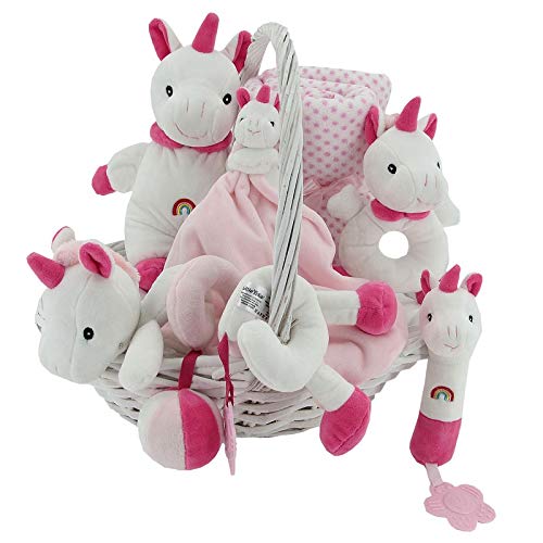 Canastilla Unicornio para Bebés Cesta de Regalo Recién Nacidos