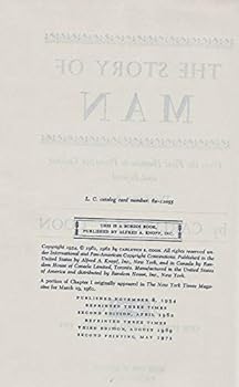 Hardcover Story of Man : From the First Man to Primitive Culture and Beyond Book