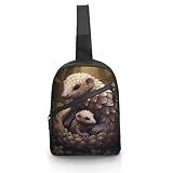 Pangolin Parenting Print Sling Bag for Men Women Lightweight Crossbody Backpack Shoulder Bag for Sports And Outdoor